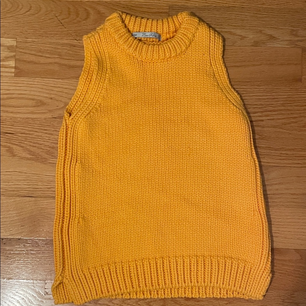 Lana Koniz Yellow Sleeveless Knit Sweater